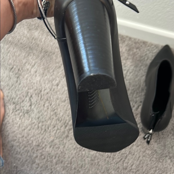 Black Leather Ankle Boots - Picture 6 of 6